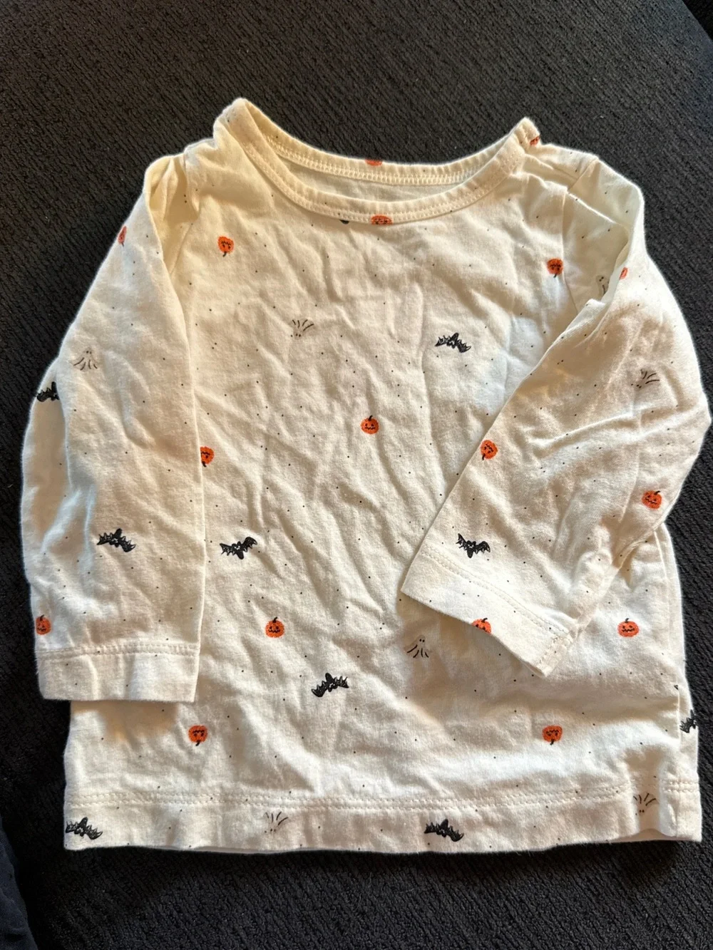 Carter's Cream Long-Sleeve Halloween Print Top